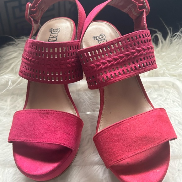 Fuchsia 3 inch platform heels - Picture 2 of 4